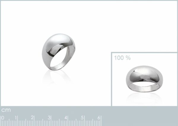 bague bombée petit modèle argent femme