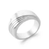 Bague argent rhodié large Laïs