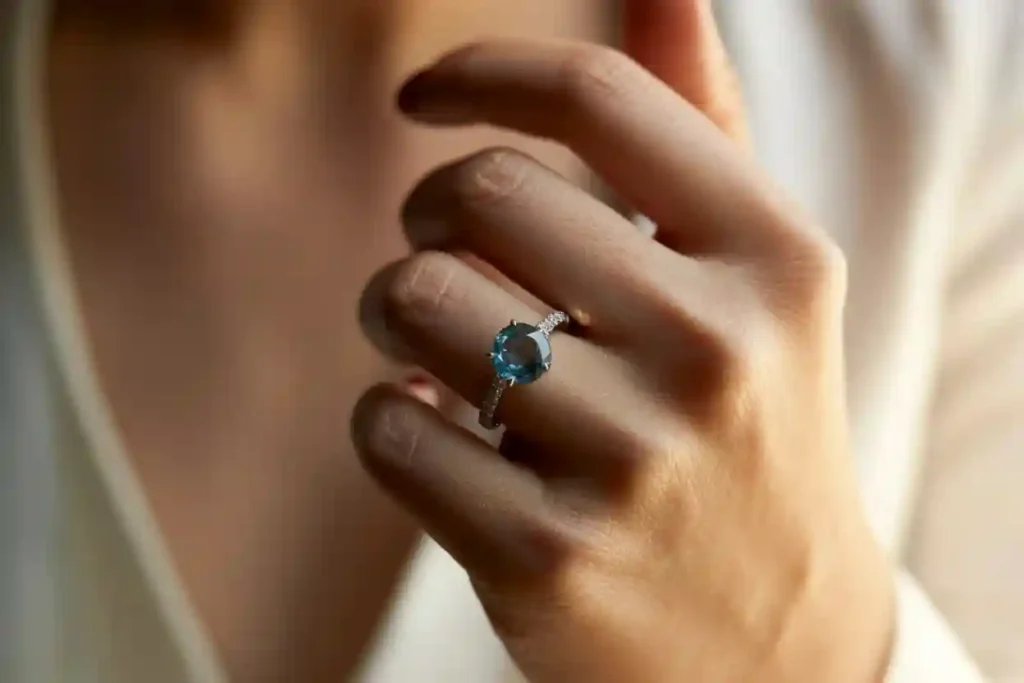 bague aigue-marine